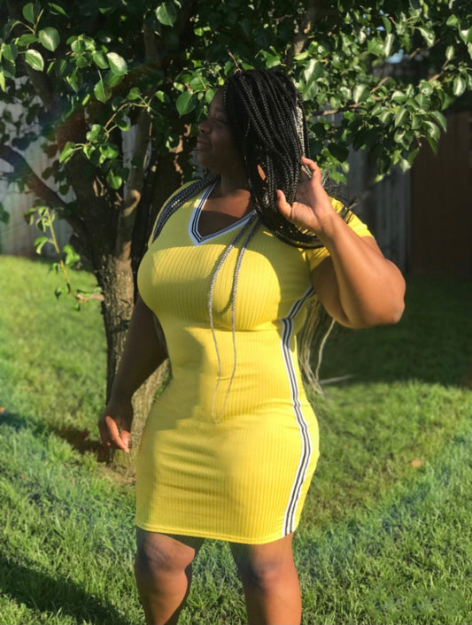 Plus Size Yellow Dress