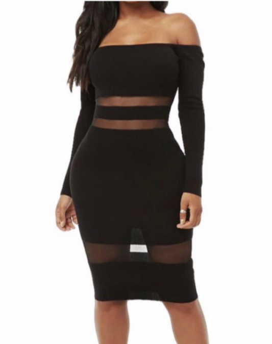 Black Mesh Dress